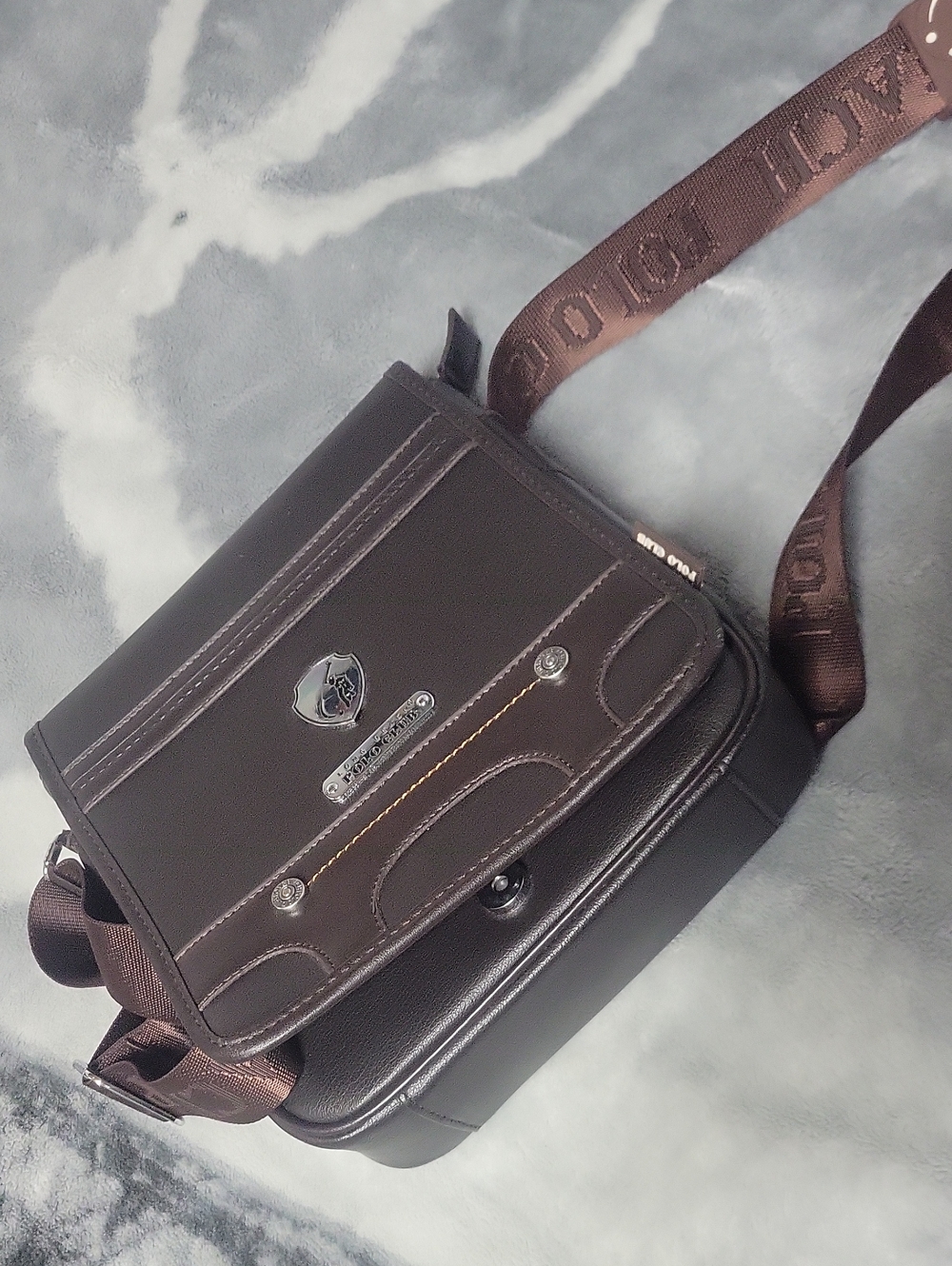 Long Beach Polo Club Brown Leather Satchel